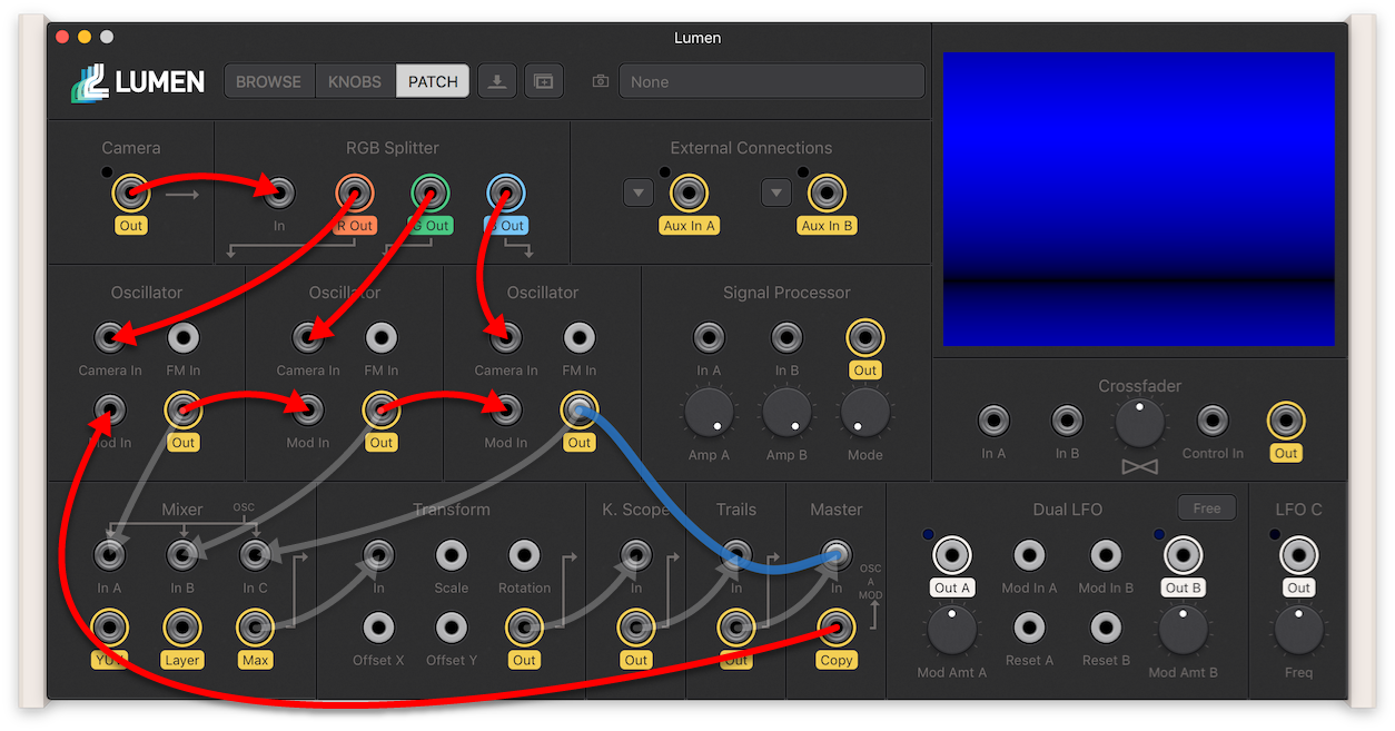 Patch Panel Screenshot Showing Camera Normals